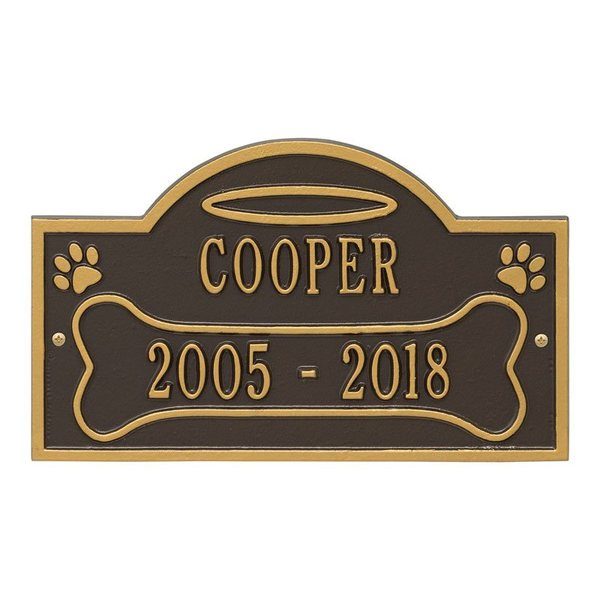 Bone and Halo Pet Bronze Wall Plaque